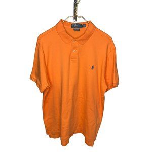 Xl Ralph Lauren Custom Slim Fit Orange Mens Short Sleeve Polo Shirt